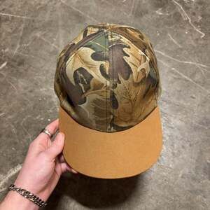 Vintage 80s Ducks Unlimited Camo Hat, Adjustable Strap — Hunting Style